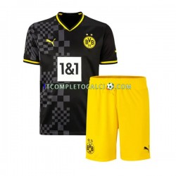 Maglia Borussia Dortmund Divisa Away 2022-2023 Manica Corta ,Bambino