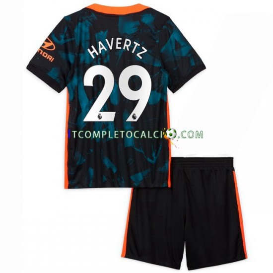 Maglia Chelsea Kai Havertz 29 Terza Divisa 2021-2022 Manica Corta ,Bambino