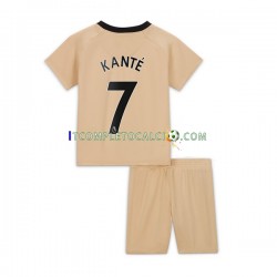 Maglia Chelsea Kante 7 Terza Divisa 2022-2023 Manica Corta ,Bambino