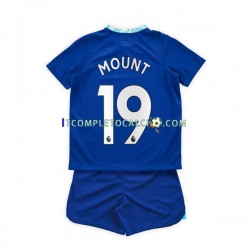 Maglia Chelsea Mason Mount 19 Divisa Home 2022-2023 Manica Corta ,Bambino