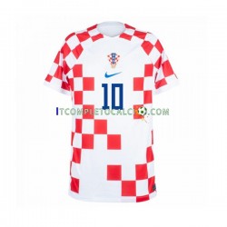 Maglia Croazia Modrić 10 Divisa Home Mondiali 2022 Manica Corta ,Uomo