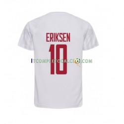 Maglia Danimarca Christian Eriksen 10 Divisa Away Mondiali 2022 Manica Corta ,Uomo