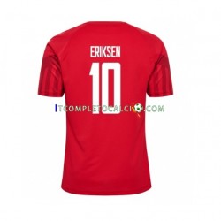 Maglia Danimarca Christian Eriksen 10 Divisa Home Mondiali 2022 Manica Corta ,Uomo