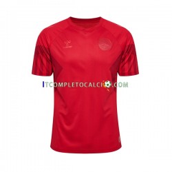 Maglia Danimarca Divisa Home Mondiali 2022 Manica Corta ,Uomo