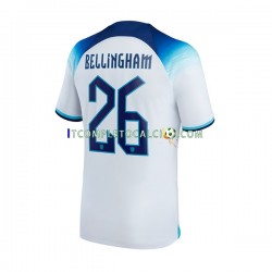 Maglia Inghilterra Bellingham 26 Divisa Home Mondiali 2022 Manica Corta ,Uomo