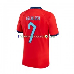 Maglia Inghilterra Grealish 7 Divisa Away Mondiali 2022 Manica Corta ,Uomo