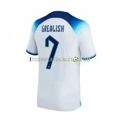 Maglia Inghilterra Grealish 7 Divisa Home Mondiali 2022 Manica Corta ,Uomo