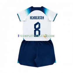 Maglia Inghilterra Henderson 8 Divisa Home Mondiali 2022 Manica Corta ,Bambino