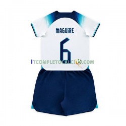 Maglia Inghilterra Maguire 6 Divisa Home Mondiali 2022 Manica Corta ,Bambino