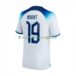 Maglia Inghilterra Mount 19 Divisa Home Mondiali 2022 Manica Corta ,Uomo
