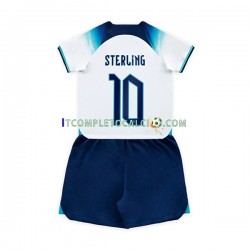 Maglia Inghilterra Sterling 10 Divisa Home Mondiali 2022 Manica Corta ,Bambino