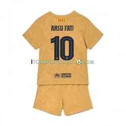 Maglia FC Barcelona Ansu Fat 10 Divisa Away 2022-2023 Manica Corta ,Bambino