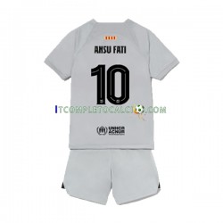 Maglia FC Barcelona Ansu Fat 10 Terza Divisa 2022-2023 Manica Corta ,Bambino