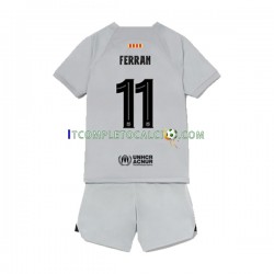 Maglia FC Barcelona Ferran Torres 11 Terza Divisa 2022-2023 Manica Corta ,Bambino