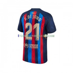 Maglia FC Barcelona Frenkie de Jong 21 Divisa Home 2022-2023 Manica Corta ,Uomo