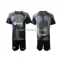 Maglia FC Barcelona Portiere Divisa Away 2022-2023 Manica Corta ,Bambino