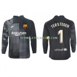 Maglia FC Barcelona Ter Stegen 1 Portiere Divisa Away 2021-2022 Manica Lunga ,Uomo