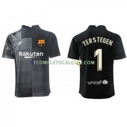 Maglia FC Barcelona Ter Stegen 1 Portiere Divisa Away 2021-2022 Manica Corta ,Uomo