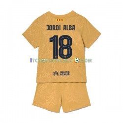 Maglia FC Barcelona Jordi Alba 18 Divisa Away 2022-2023 Manica Corta ,Bambino