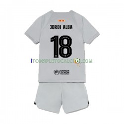 Maglia FC Barcelona Jordi Alba 18 Terza Divisa 2022-2023 Manica Corta ,Bambino