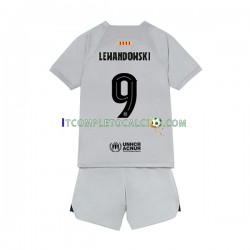 Maglia FC Barcelona Lewandowski 9 Terza Divisa 2022-2023 Manica Corta ,Bambino