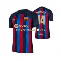 Maglia FC Barcelona Memphis Depay 14 Divisa Home 2022-2023 Manica Corta ,Uomo