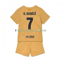 Maglia FC Barcelona Ousmane Dembele 7 Divisa Away 2022-2023 Manica Corta ,Bambino