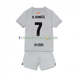 Maglia FC Barcelona Ousmane Dembele 7 Terza Divisa 2022-2023 Manica Corta ,Bambino