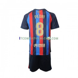 Maglia FC Barcelona Pedri 8 Divisa Home 2022-2023 Manica Corta ,Bambino