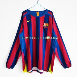 Maglia FC Barcelona Retro Divisa Home 2005-2006 Manica Lunga ,Uomo