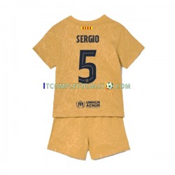 Maglia FC Barcelona Sergio Busquets 5 Divisa Away 2022-2023 Manica Corta ,Bambino