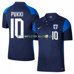 Maglia Finlandia Teemu Pukki 10 Euro 2020 Divisa Away Manica Corta ,Uomo