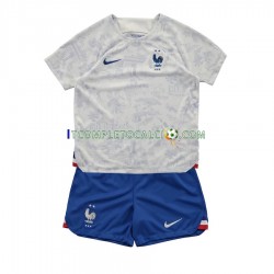 Maglia Francia Divisa Away Mondiali 2022 Manica Corta ,Bambino
