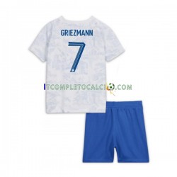 Maglia Francia Griezmann 7 Divisa Away Mondiali 2022 Manica Corta ,Bambino