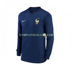Maglia Francia Divisa Home Mondiali 2022 Manica Lunga ,Uomo
