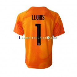 Maglia Francia Hugo Lloris 1 Portiere Divisa Away Mondiali 2022 Manica Corta ,Uomo