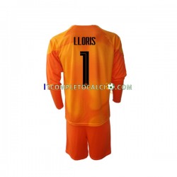 Maglia Francia Hugo Lloris 1 Portiere Divisa Away Mondiali 2022 Manica Lunga ,Bambino