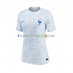 Maglia Francia Divisa Away Mondiali 2022 Manica Corta,Donna