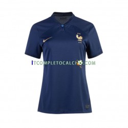 Maglia Francia Divisa Home Mondiali 2022 Manica Corta,Donna