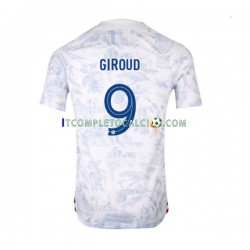 Maglia Francia Olivier Giroud 9 Divisa Away Mondiali 2022 Manica Corta ,Uomo