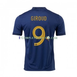 Maglia Francia Olivier Giroud 9 Divisa Home Mondiali 2022 Manica Corta ,Uomo