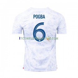 Maglia Francia Pogba 6 Divisa Away Mondiali 2022 Manica Corta ,Uomo
