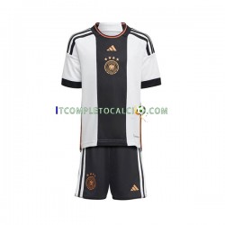 Maglia Germania Divisa Home Mondiali 2022 Manica Corta ,Bambino
