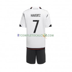 Maglia Germania Havertz 7 Divisa Home Mondiali 2022 Manica Corta ,Bambino