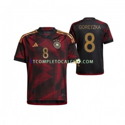 Maglia Germania Leon Goretzka 8 Divisa Away Mondiali 2022 Manica Corta ,Uomo