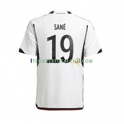 Maglia Germania Sane 19 Divisa Home Mondiali 2022 Manica Corta ,Uomo