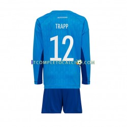 Maglia Germania TRAPP 12 Portiere Divisa Home Mondiali 2022 Manica Lunga ,Bambino