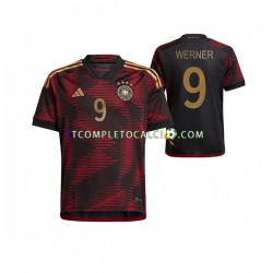 Maglia Germania Timo Werner 9 Divisa Away Mondiali 2022 Manica Corta ,Uomo
