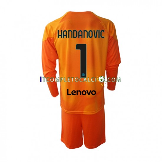 Maglia Inter Milan Samir Handanovic 1 Portiere Quarto Divisa 2022-2023 Manica Lunga ,Bambino