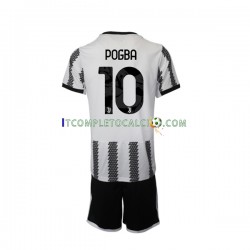 Maglia Juventus Pogba 10 Divisa Home 2022-2023 Manica Corta ,Bambino